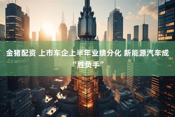 金猪配资 上市车企上半年业绩分化 新能源汽车成“胜负手”